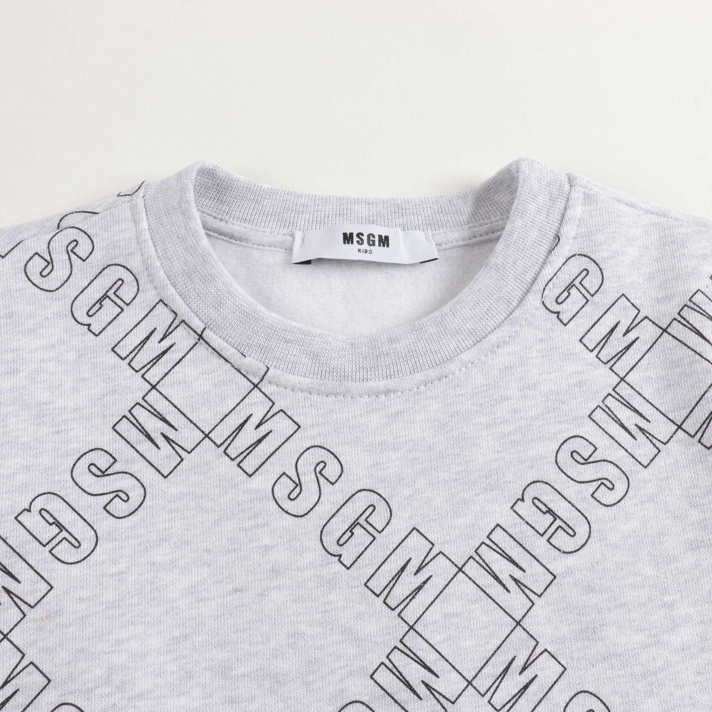 Boys Light Melange Grey Cotton Sweatshirt