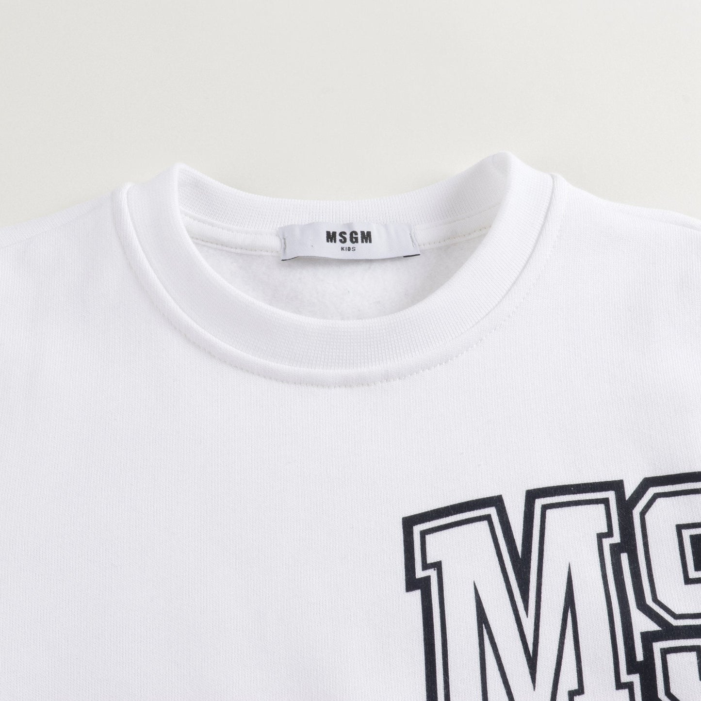 Boys White Cotton Sweatshirt