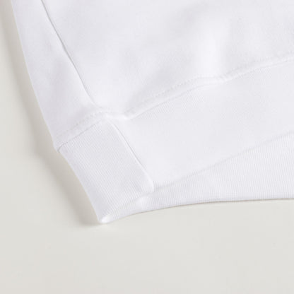 Boys White Cotton Sweatshirt