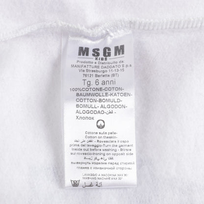 Boys White Cotton Sweatshirt