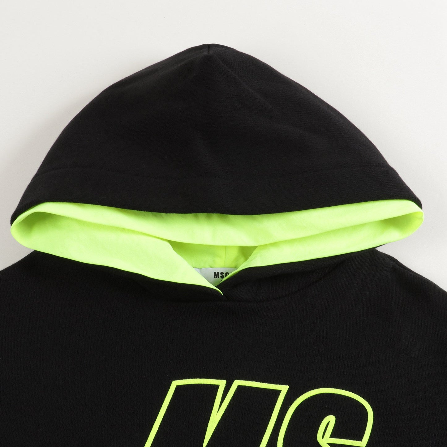 Girls Black Logo Cotton Hoodie