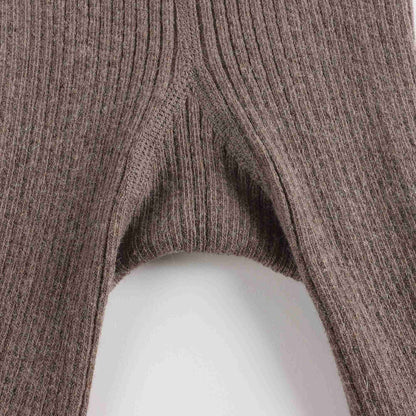 女童驼色棉连裤袜