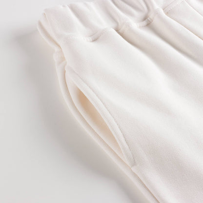 儿童白色棉长裤