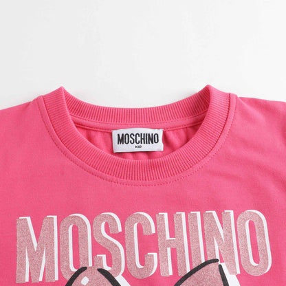 女童粉色Logo棉T恤