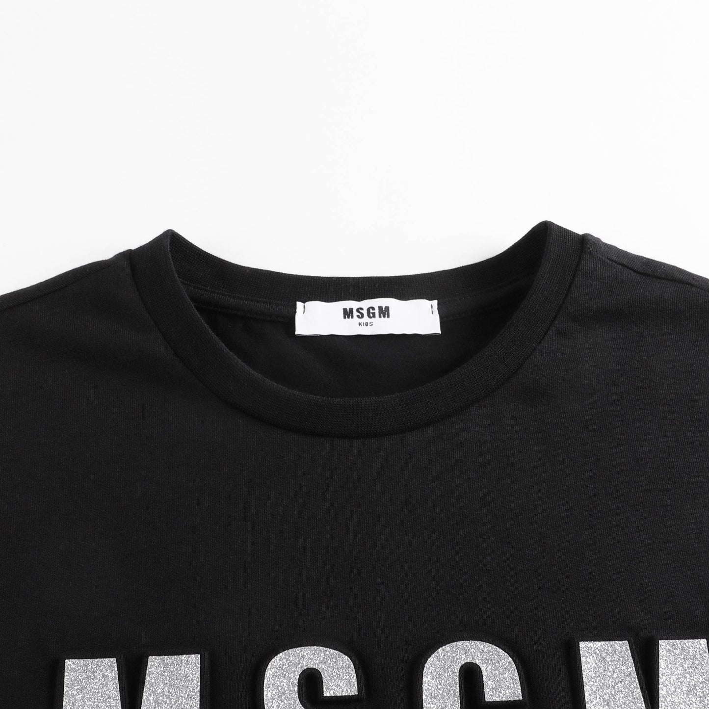 女童黑色Logo棉T恤