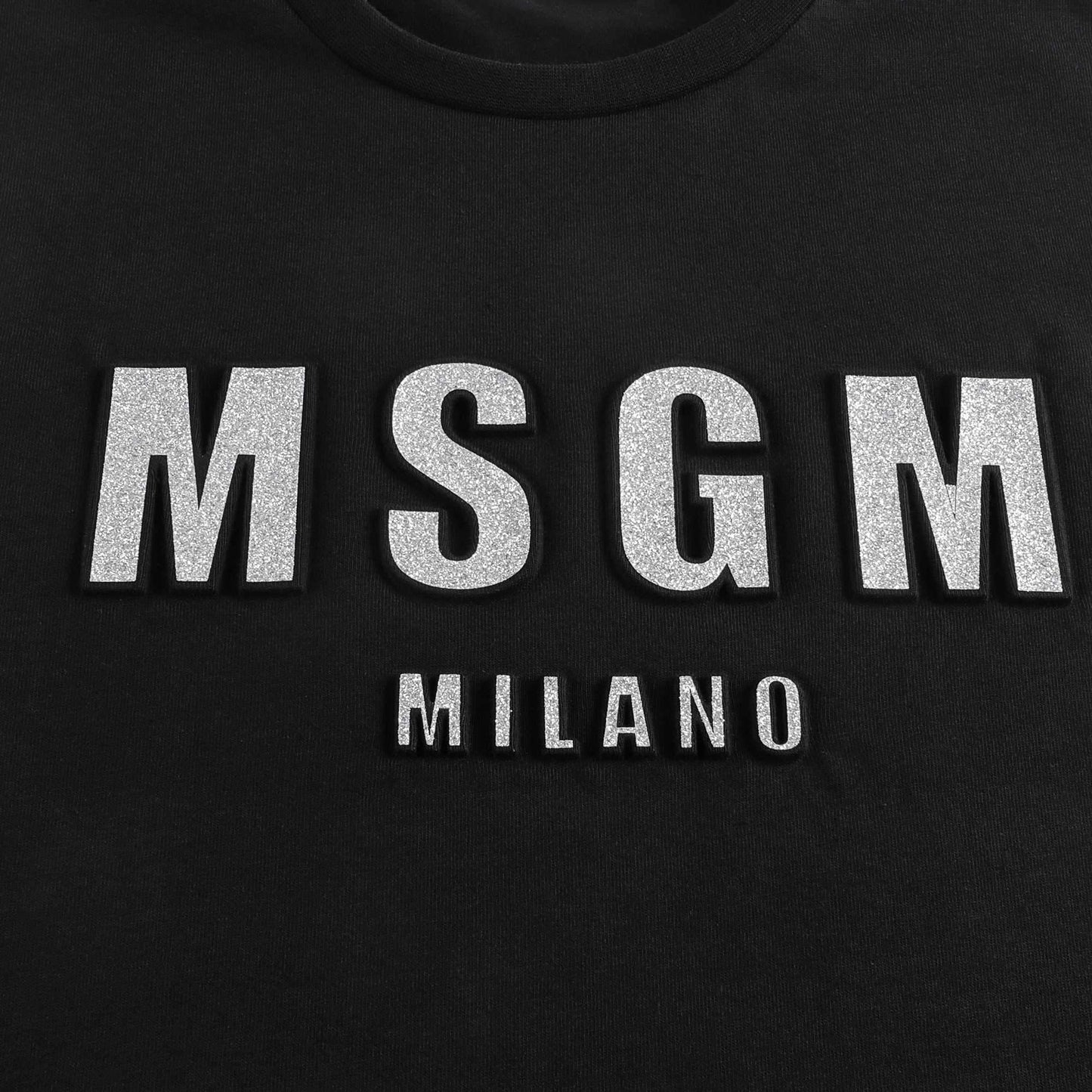 女童黑色Logo棉T恤