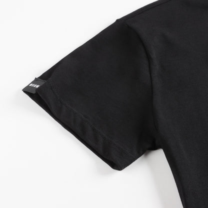 女童黑色Logo棉T恤