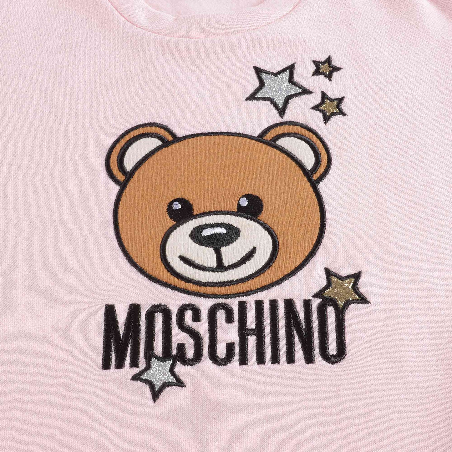 女婴粉色Logo棉卫衣