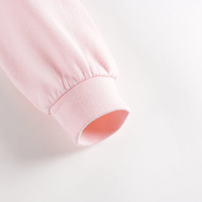 女婴粉色Logo棉卫衣