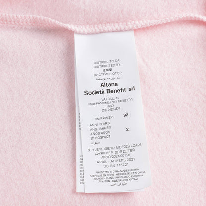 女婴粉色Logo棉卫衣