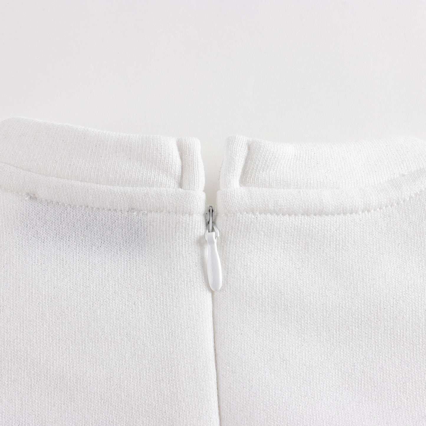 女童白色Logo棉卫衣