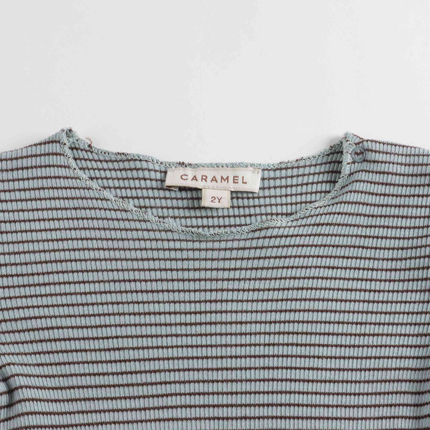 婴儿薄荷绿条纹棉连体衣