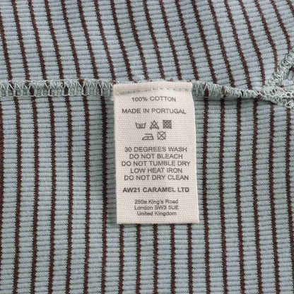 婴儿薄荷绿条纹棉连体衣