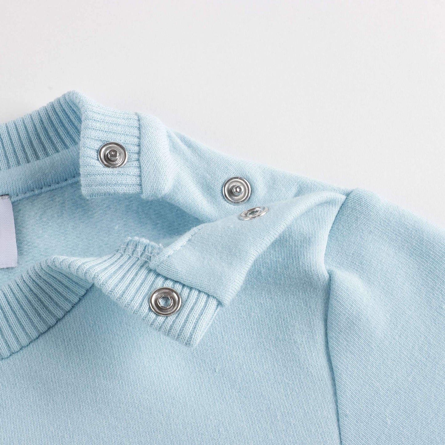 男婴蓝色Logo棉连体衣