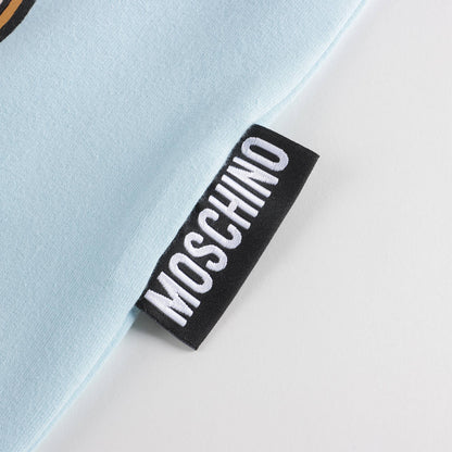 男婴蓝色Logo棉连体衣