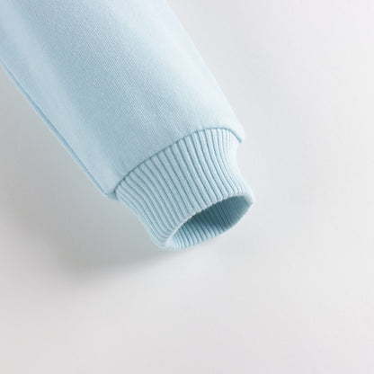 男婴蓝色Logo棉连体衣