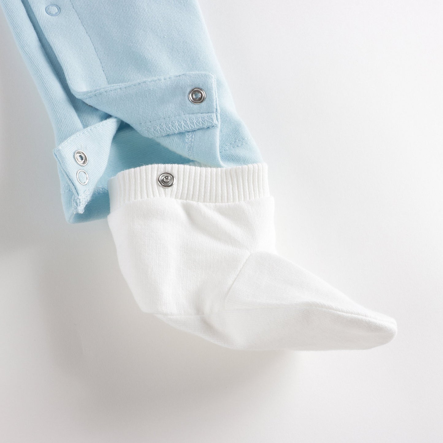 男婴蓝色Logo棉连体衣