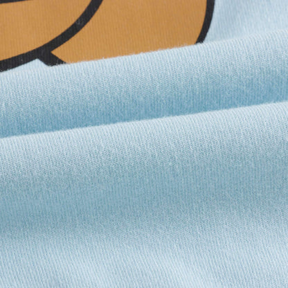 男婴蓝色Logo棉连体衣