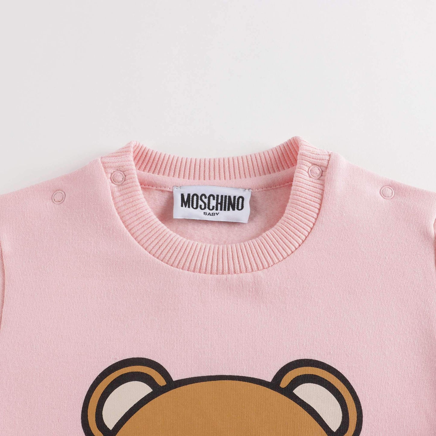 女婴粉色Logo棉连体衣