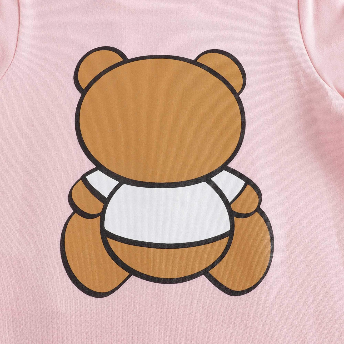 女婴粉色Logo棉连体衣