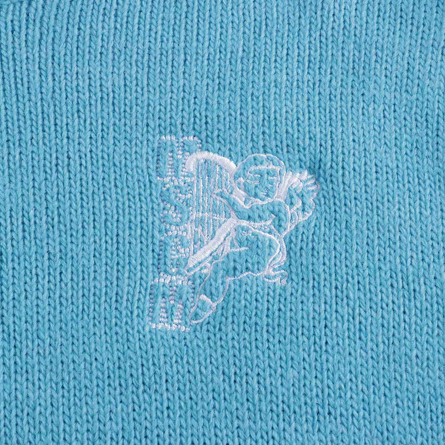 女童蓝色Logo毛衣