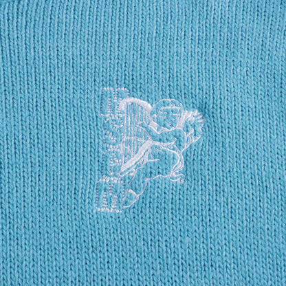 女童蓝色Logo毛衣