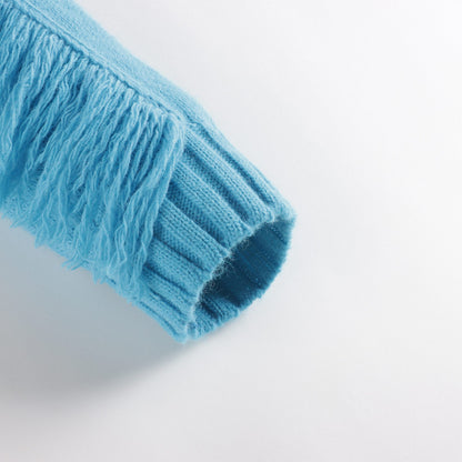 女童蓝色Logo毛衣