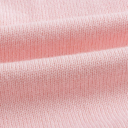 女童粉色Logo棉毛衣