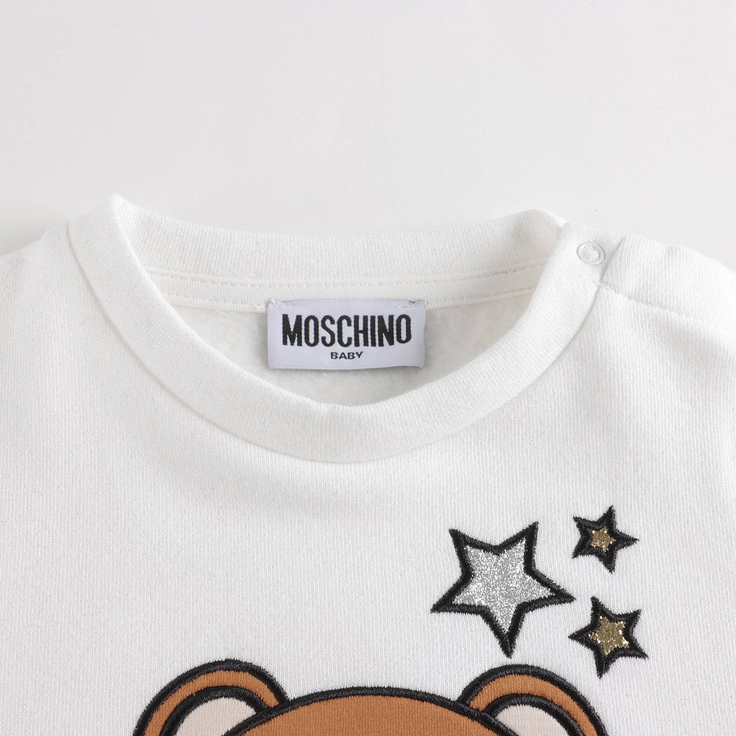 女婴白色Logo棉卫衣