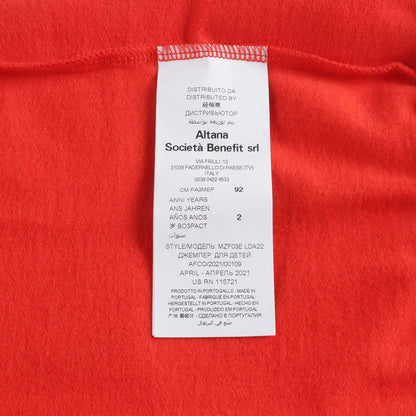 婴儿红色印花棉卫衣