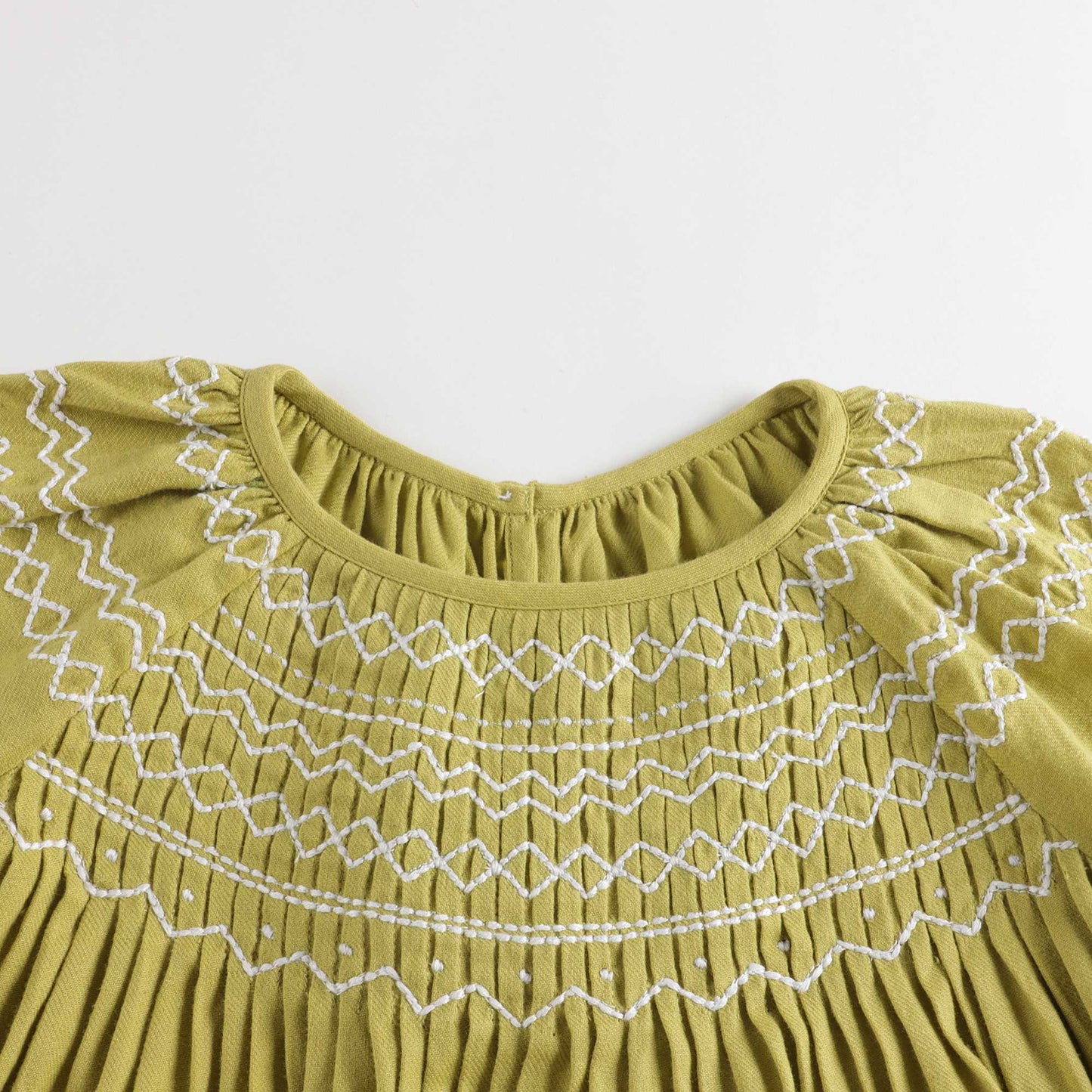 女童橄榄绿棉上衣