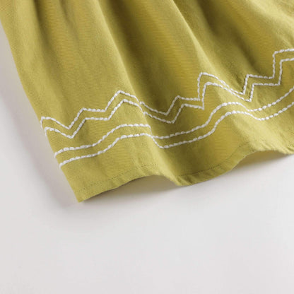 女童橄榄绿棉上衣