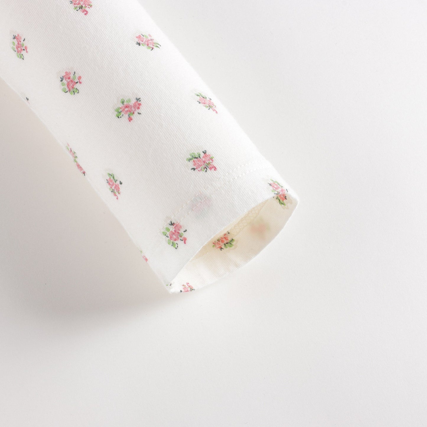 女童白色碎花棉睡衣套装