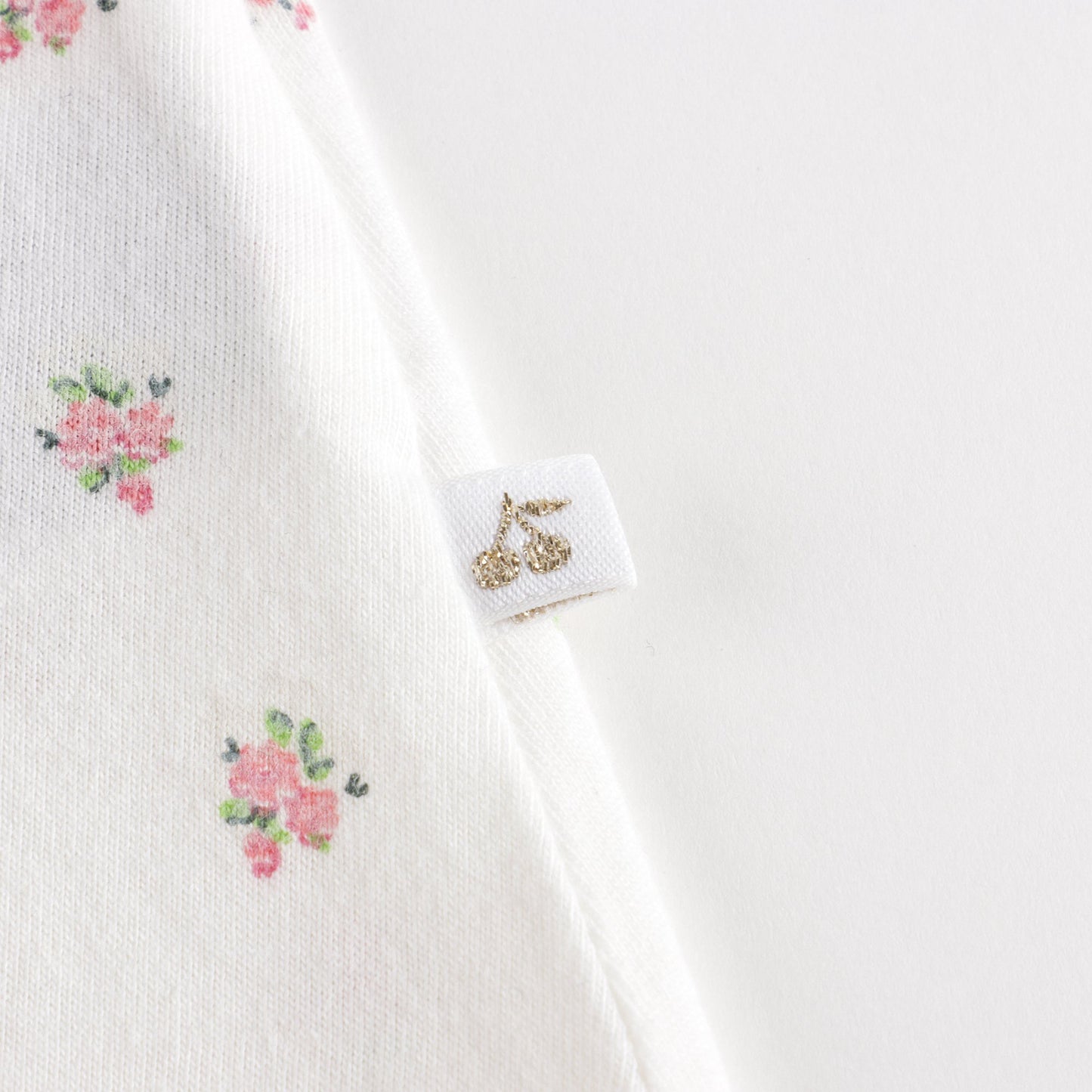 女童白色碎花棉睡衣套装