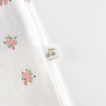 女童白色碎花棉睡衣套装