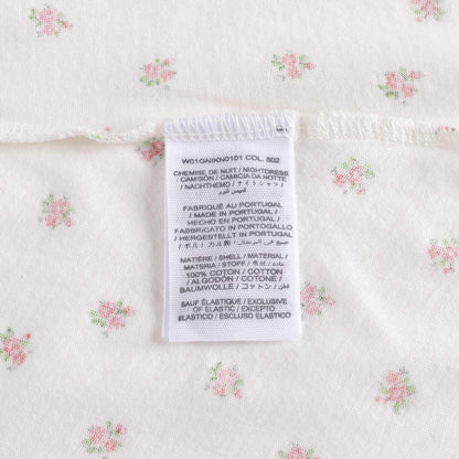 女童白色碎花棉睡衣套装