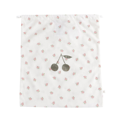 女童白色碎花棉睡衣套装