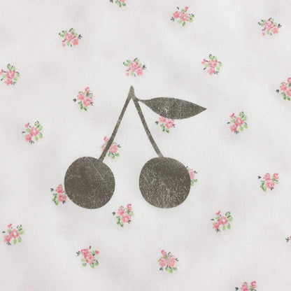 女童白色碎花棉睡衣套装