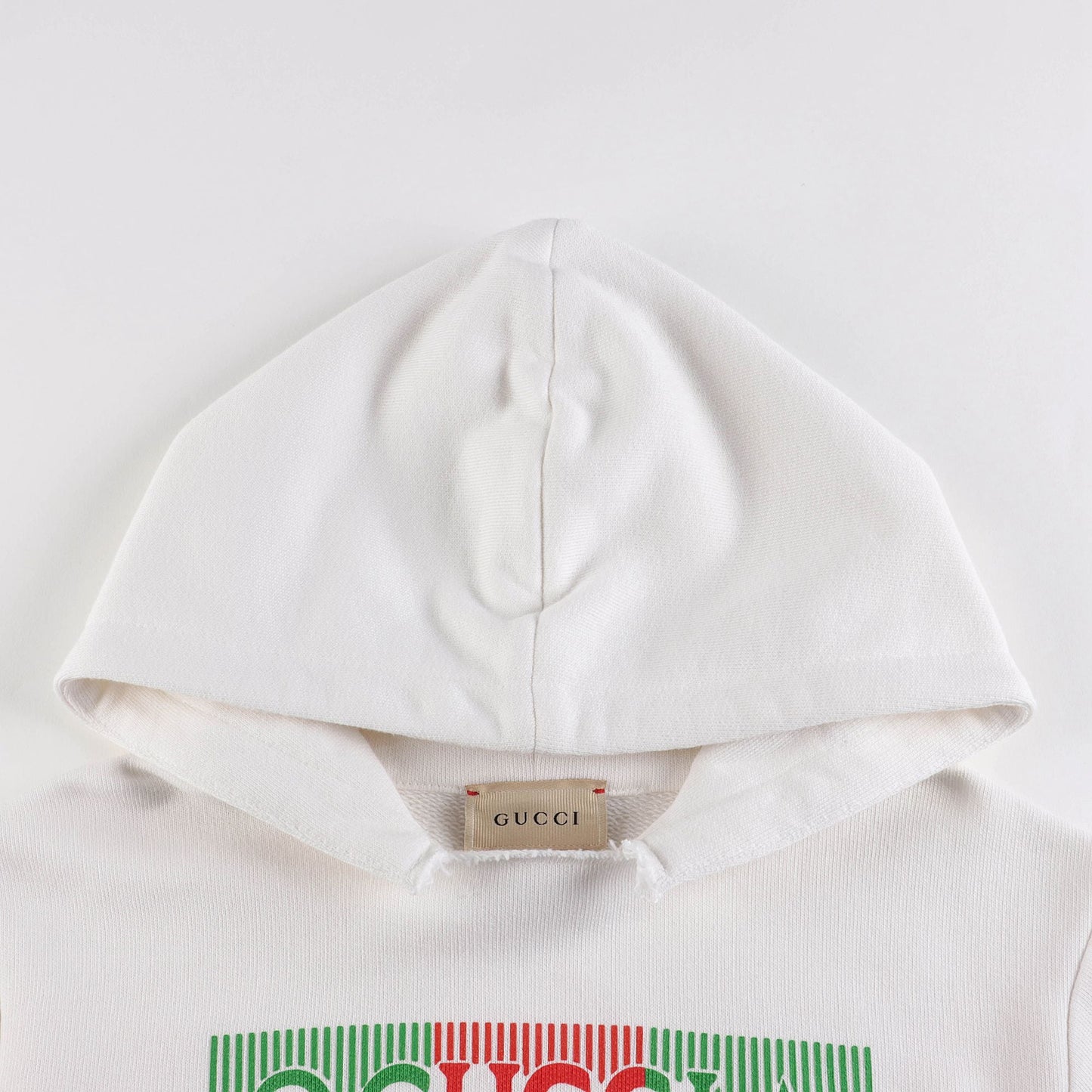婴儿白色Logo连帽卫衣