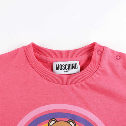 女童粉色小熊棉T恤