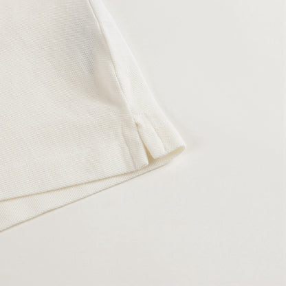 Boys Off White Cotton Poloshirt