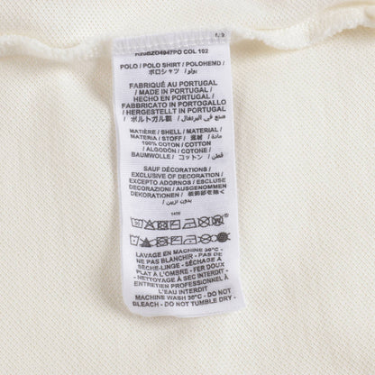 Boys Off White Cotton Poloshirt