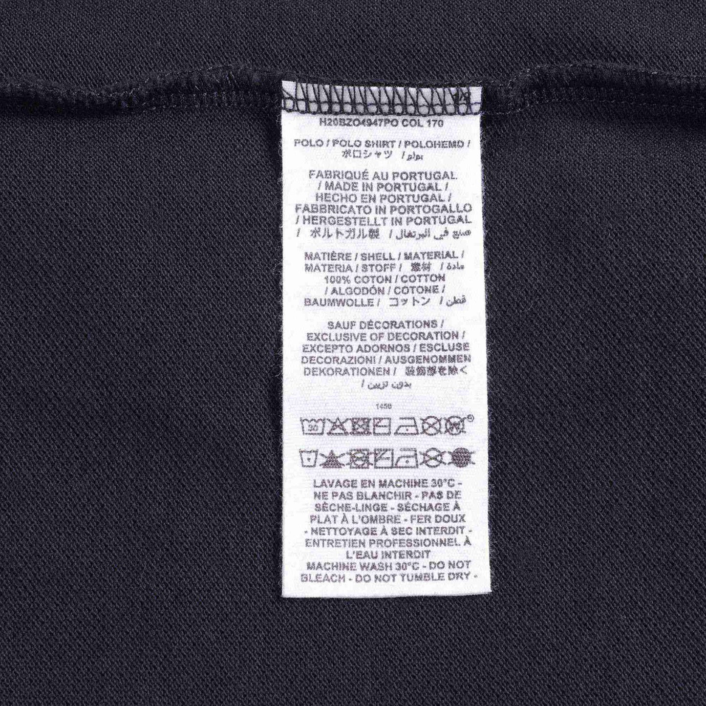 Boys Navy Cotton Poloshirt
