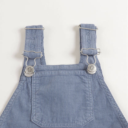 Baby Boys Dusky Blue Suspender Trousers