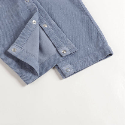 Baby Boys Dusky Blue Suspender Trousers