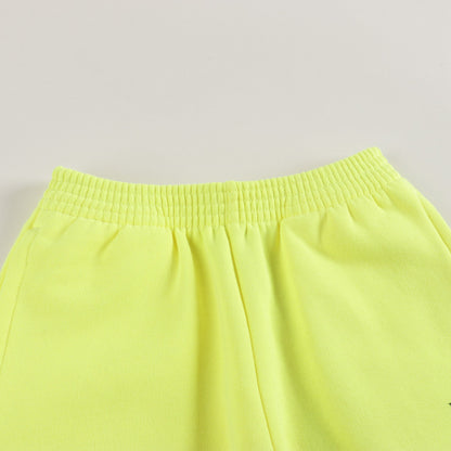 Boys & Girls Yellow Cotton Trousers