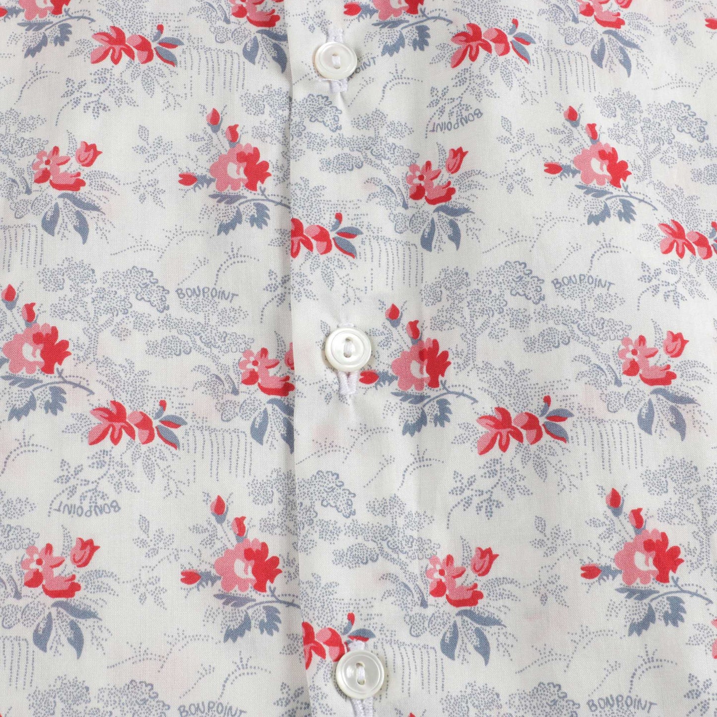 Girls White Floral Cotton Top