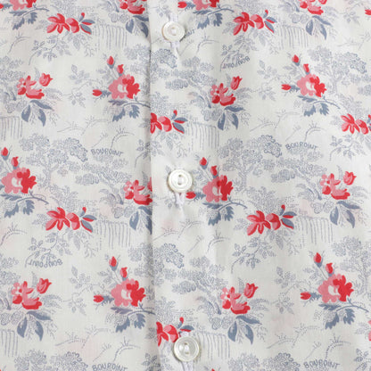 Girls White Floral Cotton Top
