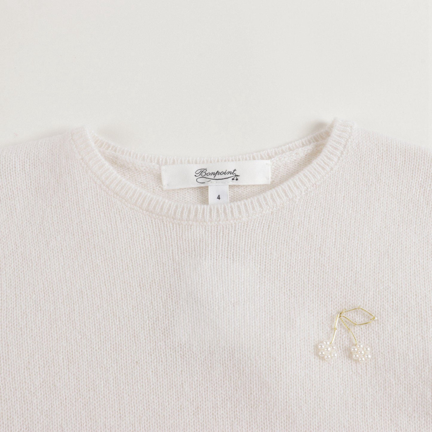 Girls Off White Cashmere Sweatshirt