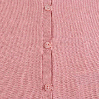 Girls Pink Wool Cardigan